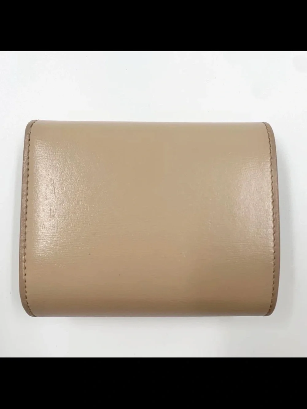 CELINE Small Triomphe Wallet in Light Beige with Gold Hardware